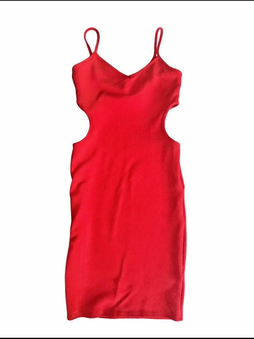 Red Cutout Bodycon Dress - Heart & Hips